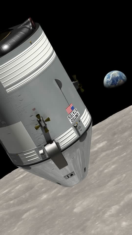 Earth rising over the Moon